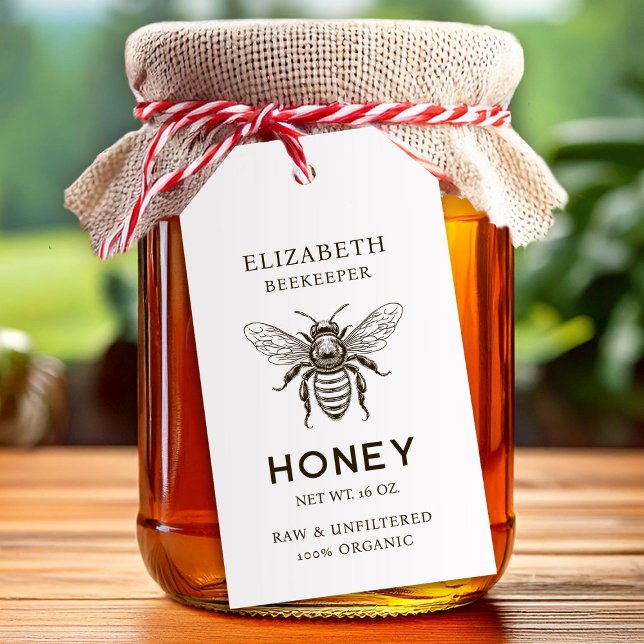 Étiquette de mise en conserve d'abeille à miel de  (Créateur téléchargé)