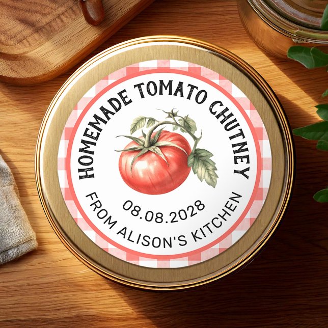 Étiquette de mise en conserve de chutney de tomate (Créateur téléchargé)