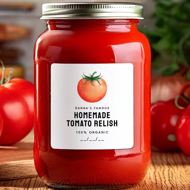 Étiquette de mise en conserve de condiment à la to (Créateur téléchargé)