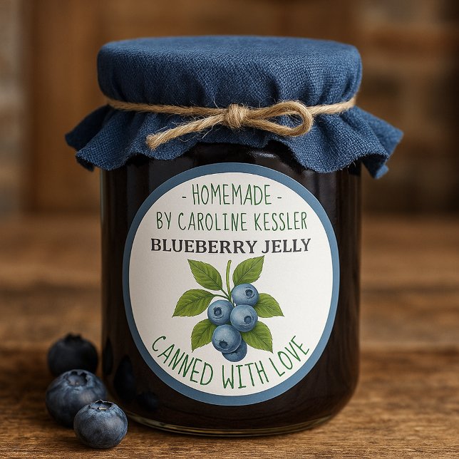 Étiquette de mise en conserve de gelée de myrtille (Créateur téléchargé)