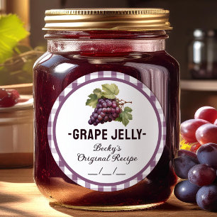 Étiquette de mise en conserve de gelée de raisin a