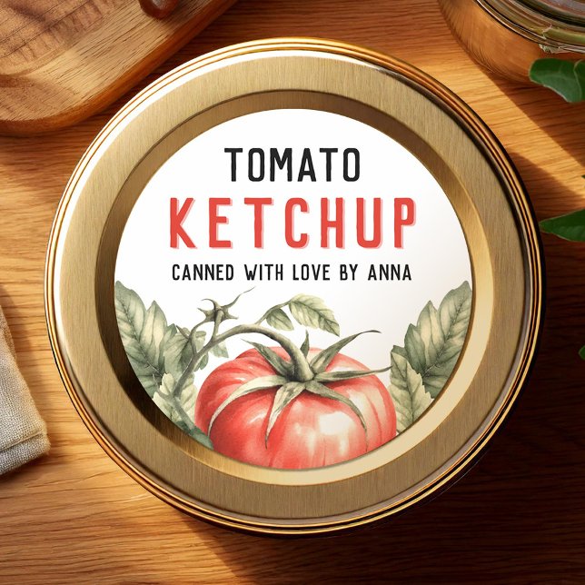 Étiquette de mise en conserve de ketchup de tomate (Créateur téléchargé)