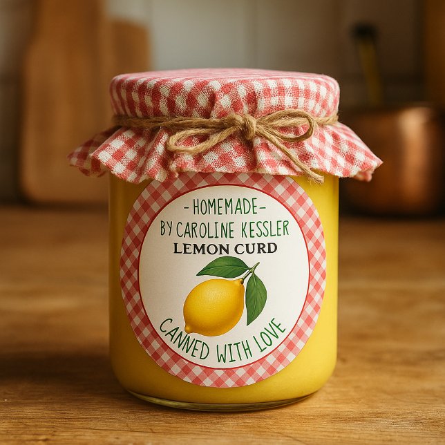 Étiquette de mise en conserve de lemon curd fait m (Créateur téléchargé)