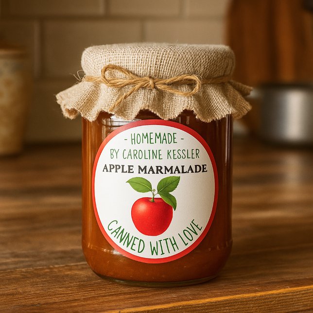 Étiquette de mise en conserve de marmelade de pomm (Créateur téléchargé)