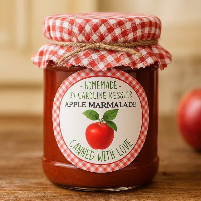 Étiquette de mise en conserve de marmelade de pomm (Créateur téléchargé)