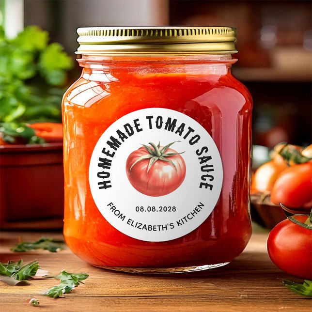 Étiquette de mise en conserve de sauce tomate mais (Créateur téléchargé)