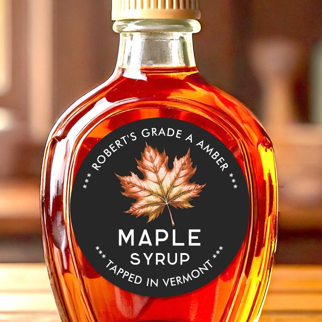 Étiquette de mise en conserve de sirop d'érable av (Créateur téléchargé)