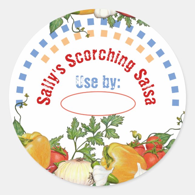 étiquette de mise en conserve des ingrédients de s (Devant)