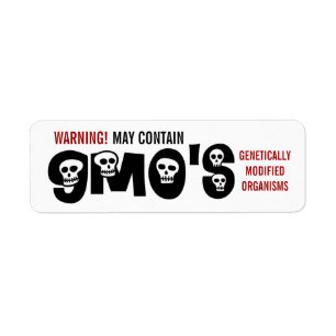 Étiquette de mise en garde de GMO