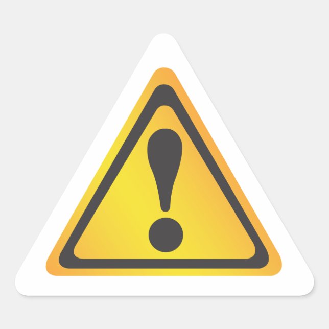 Étiquette de mise en garde jaune (Devant)