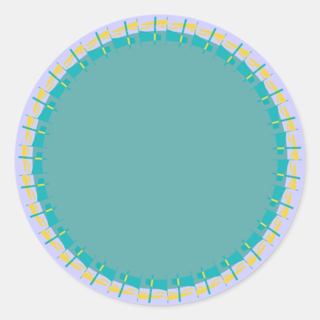 Étiquette de Modèle bleu et jaune marine (Devant)