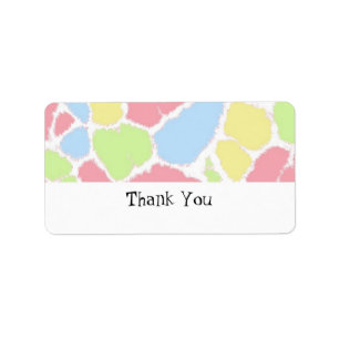 Étiquette de Motif de fourrure de Giraffe multicol