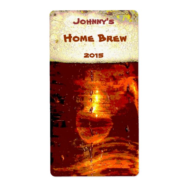 Étiquette de mousse et de bière (Devant)