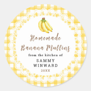 Étiquette de Muffin à la Banane Maison