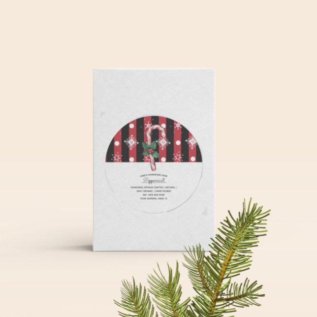 Étiquette de Noël Bonbon à la Canne pour Entrepris (Créateur téléchargé)