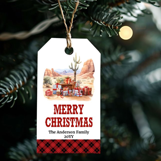 Étiquette de Noël de ferme de campagne personnalis (Country farmhouse Christmas tag editable custom)