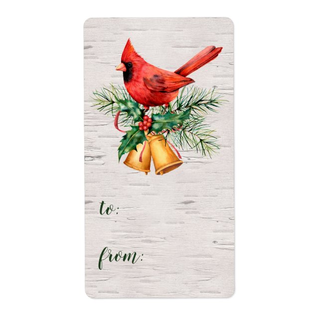 Étiquette de Noël de la société Cardinal De À (Devant)