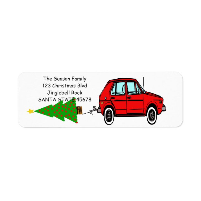 Étiquette de Noël de voiture et d'arbre (Devant)