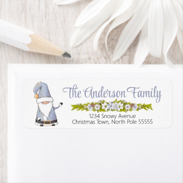Étiquette de Noël du Père Noël (En situation)