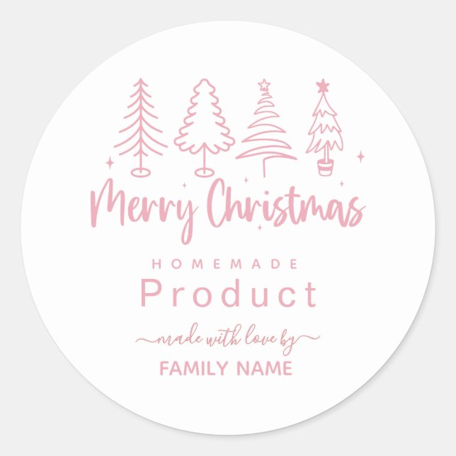 Étiquette de Noël fait maison par Label (Devant)
