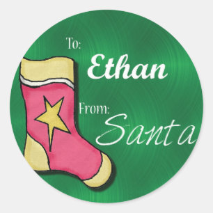 Étiquette de Noël personnalisé Ethan49