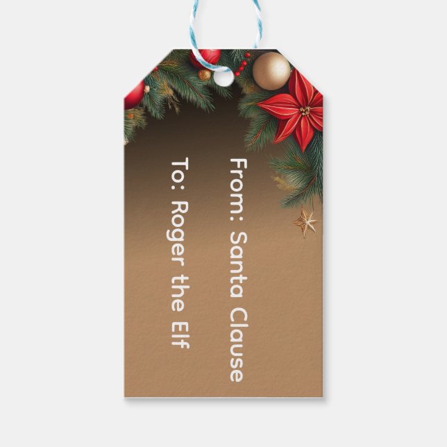 Étiquette de Noël personnalisée  (Devant)