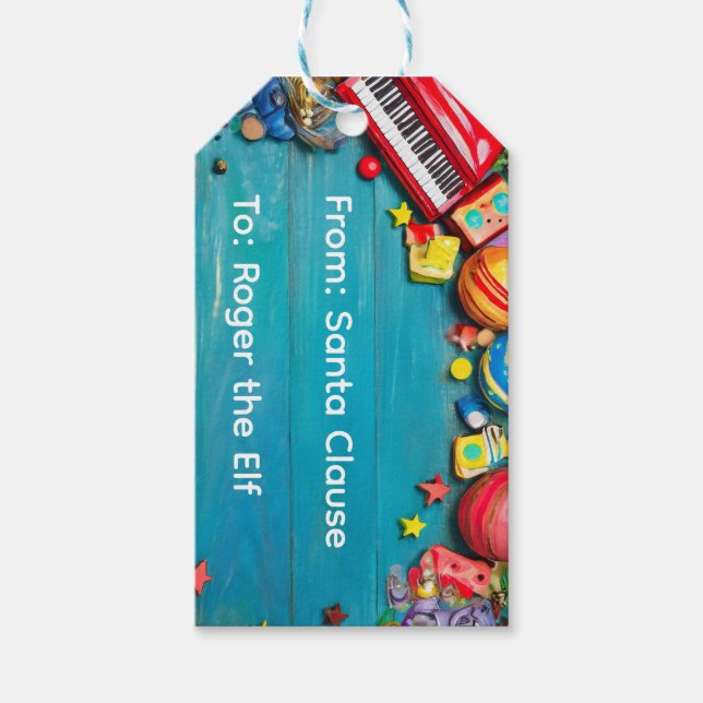 Étiquette de Noël personnalisée pour enfants (Devant)