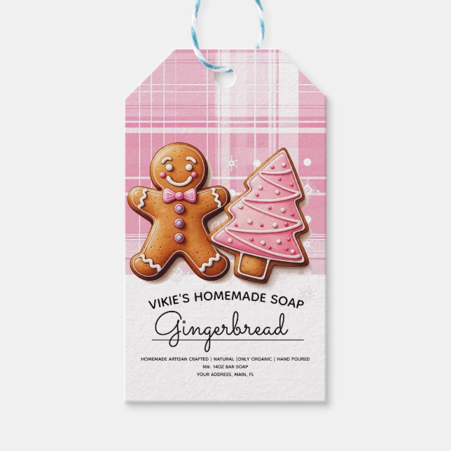 Étiquette de Noël pour biscuits d'affaires de savo (Devant)