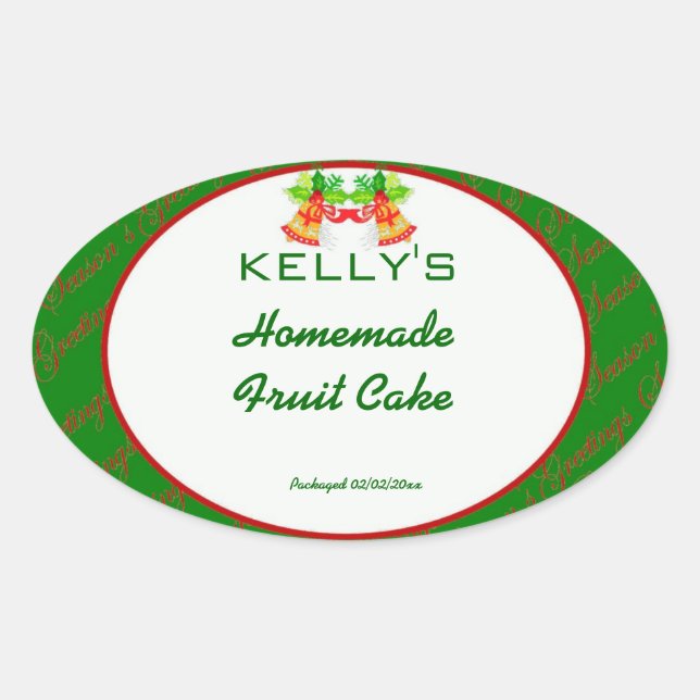 Étiquette de Noël vert (Devant)