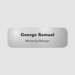 Étiquette de nom classique pour employé de bureau
