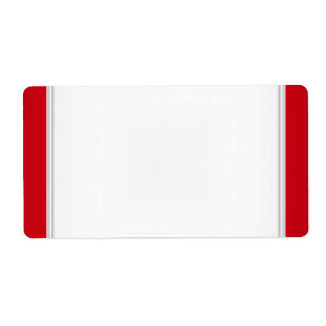 Étiquette de nom de fête Rouge Blanc (Devant)