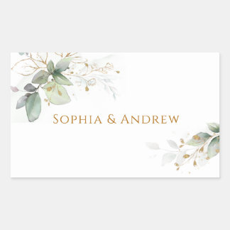 Étiquette de nom de invité de mariage Eucalyptus V