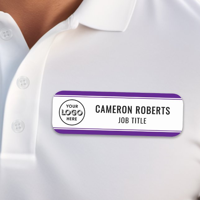 Étiquette de nom de la société personnalisée viole (Créateur téléchargé)