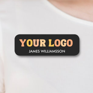 Étiquette de nom de l'employé Logo personnalisé Ma
