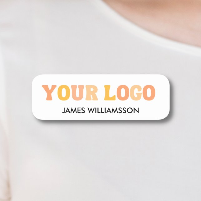 Étiquette de nom de l'employé Logo personnalisé Ma (Créateur téléchargé)