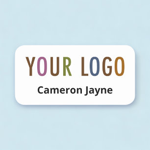 Étiquette de nom de l'employé Logo personnalisé Pl