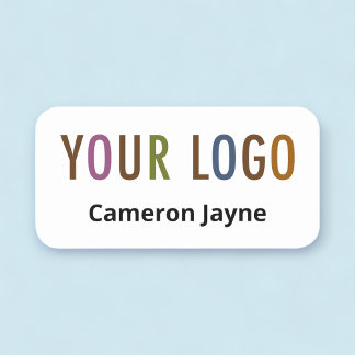 Étiquette de nom de l'employé Logo personnalisé Pl