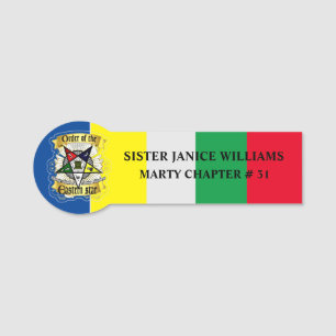 Étiquette de nom de l'Etoile de l'Est