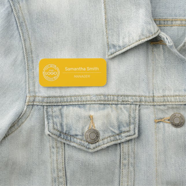 Étiquette de nom de logo d'entreprise (En situation)