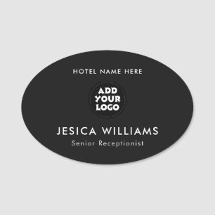 Étiquette de nom de logo d'hôtel personnalisé avec