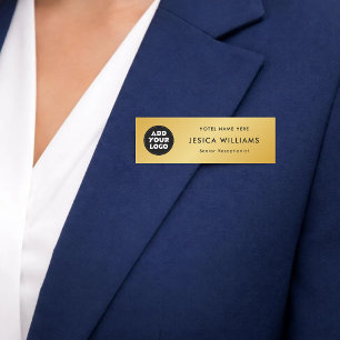 Étiquette de nom de logo d'hôtel personnalisé avec