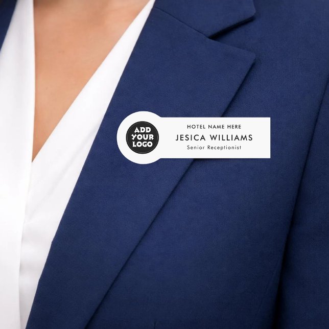 Étiquette de nom de logo d'hôtel personnalisé avec (Créateur téléchargé)