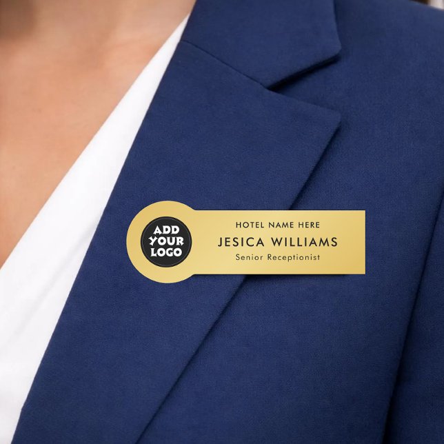 Étiquette de nom de logo d'hôtel personnalisé avec (Créateur téléchargé)