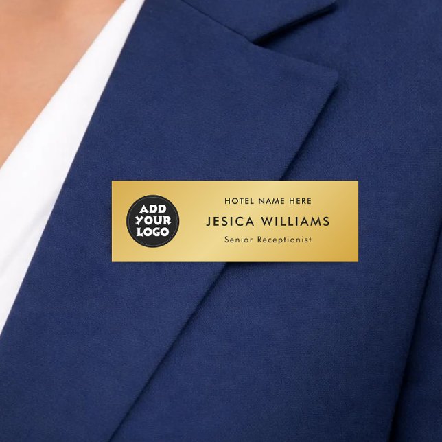 Étiquette de nom de logo d'hôtel personnalisé avec (Créateur téléchargé)