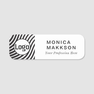 Étiquette de nom de logo et de titre