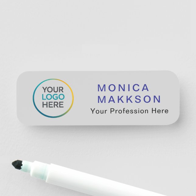 Étiquette de nom de logo personnalisé (En situation)