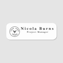 Étiquette de nom de logo personnalisé | Employé d'