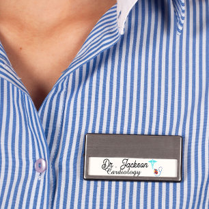 Étiquette de nom de logo personnalisé pour cardiol