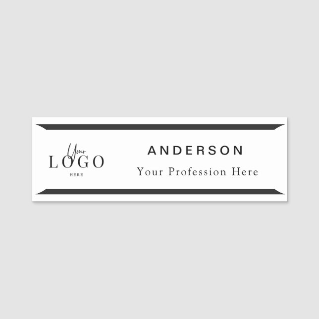 Étiquette de nom de logo professionnel (Devant)