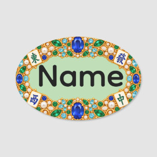 Étiquette de nom de Mahjong